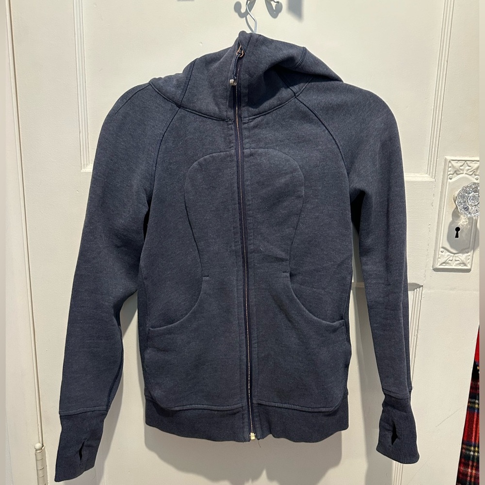 Lululemon blue scuba jacket. Blue. Size 4.